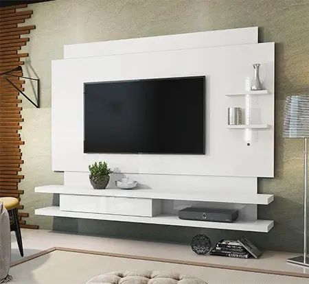 Painel DJ Móveis Belano para TV até 65'' 1 Porta e Vidro com Iluminação em Led
