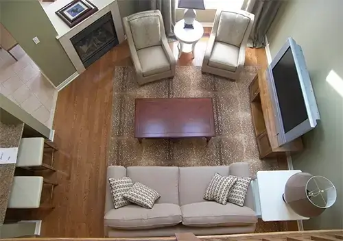 Sala com Decoração rústica