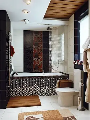 Banheiro bonito com cores e decorações