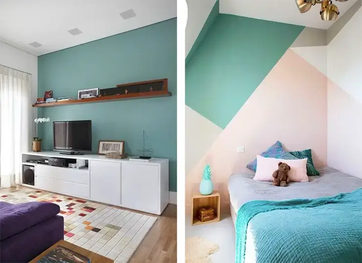 Paredes pintadas para decoração de casa