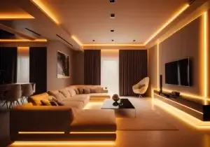 Iluminação na sala