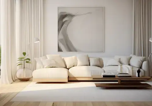 Sofá retrátil em apartamento