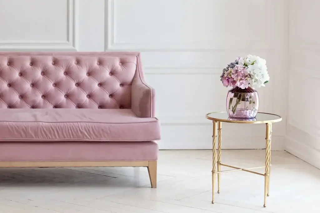 Decoração com rosa quartz